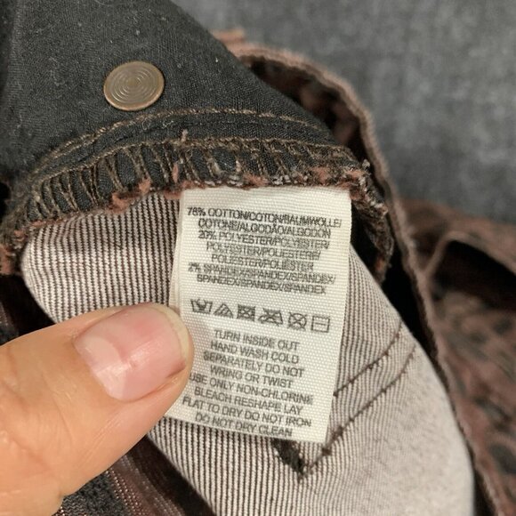 Free People animal print Low Rise jean’s Skinny Leopard Jeans size 28 E12 - Picture 7 of 8